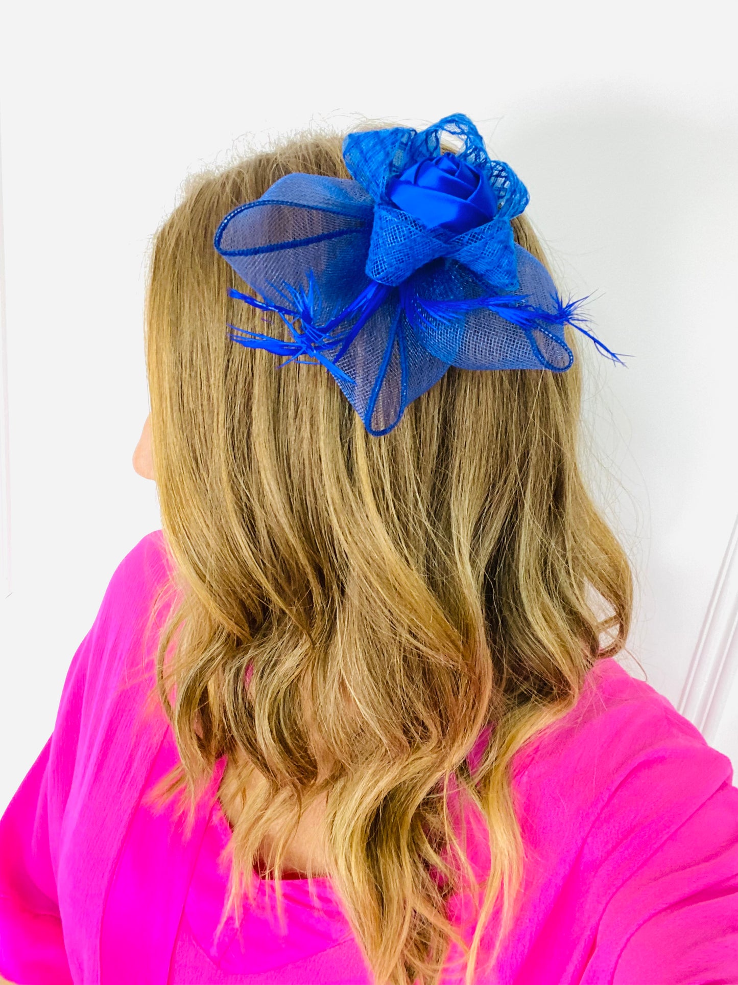 The Small Rose Fascinator - COBALT - Love Faith Hope Boutique Fascinator